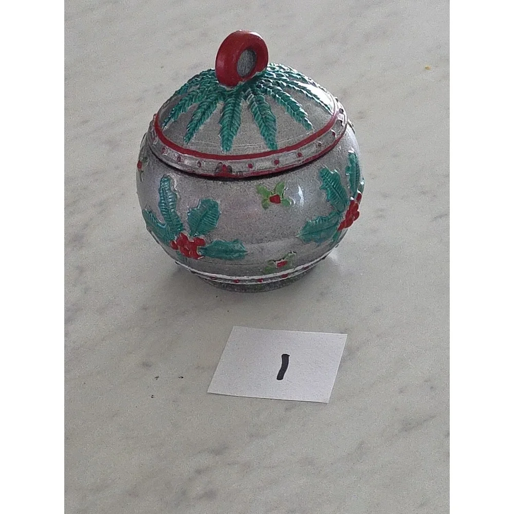 Handmade Resin Christmas Ball Storage Jar